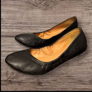 No Call Black Scrunch Ballet Flats